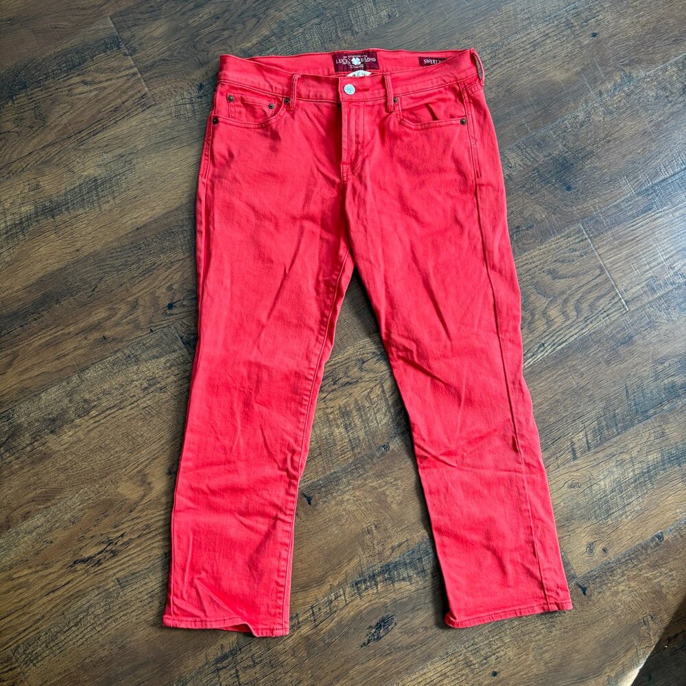 LUCKY BRAND Coral Sweet Crop Jeans EUC (8/29)